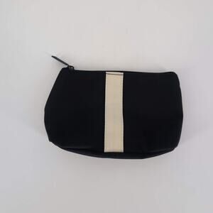 Qatar Air Small Black & Cream Cosmetic Toiletries Bag Accessories Travel Pouch
